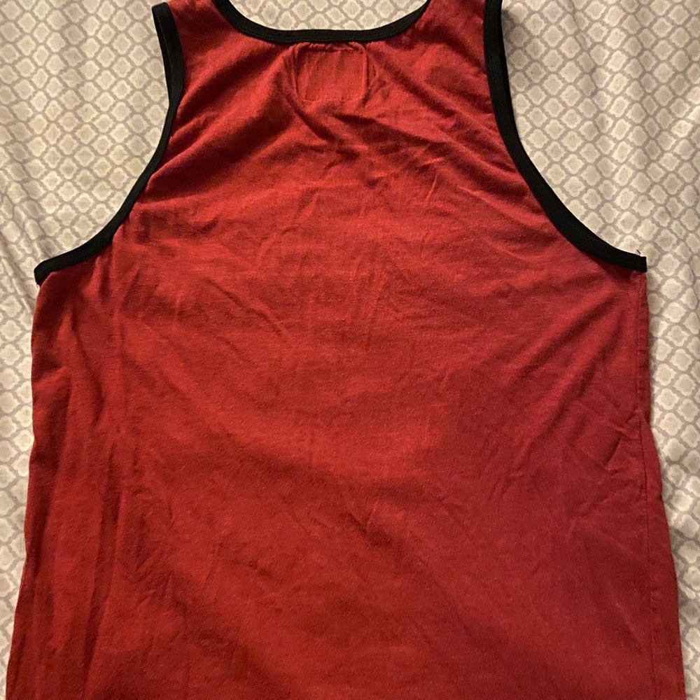 Red and black men’s tank top